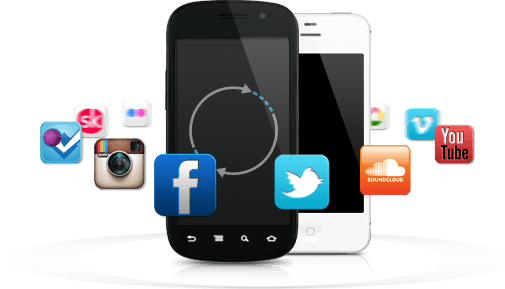 Update your content on other networks like Twitter, Facebook, YouTube, Soundcloud, Instagram and it instantly goes to your users on their devices