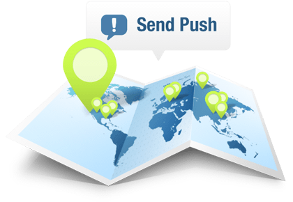 Send push notifications to your users based on location, network, engagement, or other criteria